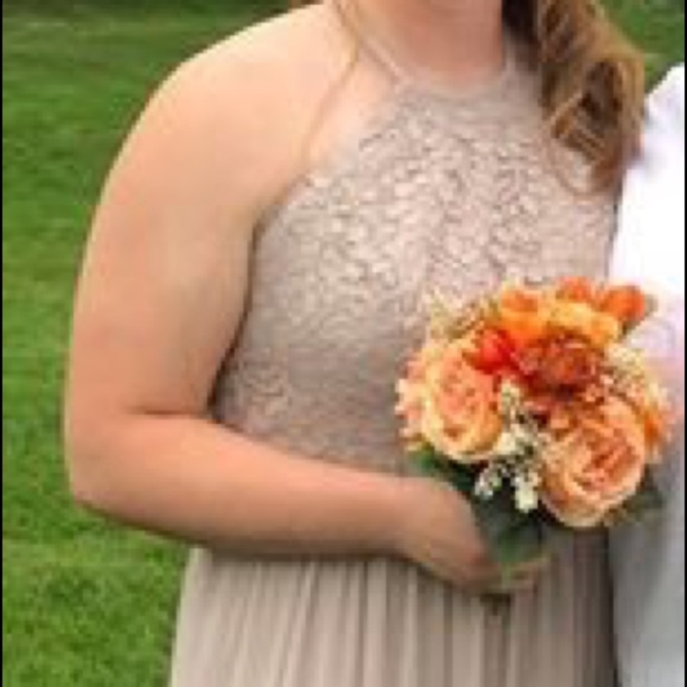 David’s Bridal Biscotti Bridesmaid Dress